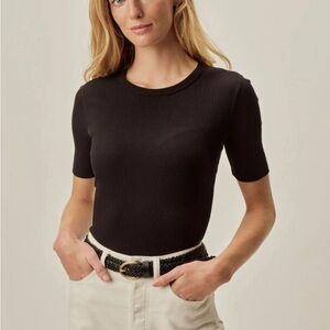 Buck Mason Black Surplus Rib Tee